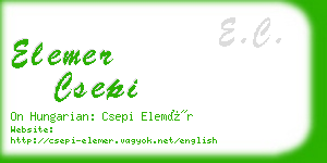 elemer csepi business card